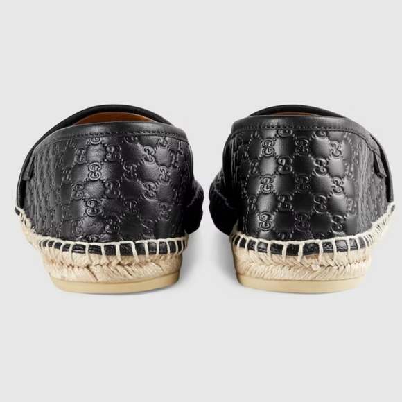 Gucci GG Microguccissima Leather Espadrille in black - Picture 4 of 14